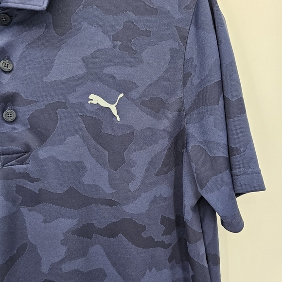 Puma Quick Dri Navy Camo Polo Men's Size Medium - Picture 4 of 4